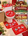 SET DE BAÑO NAVIDEÑO 4 PIEZAS